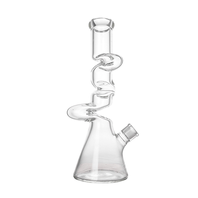 Straight Mouth Smoking Glass Bong Pipe 18mm Female With 5 Inches Base